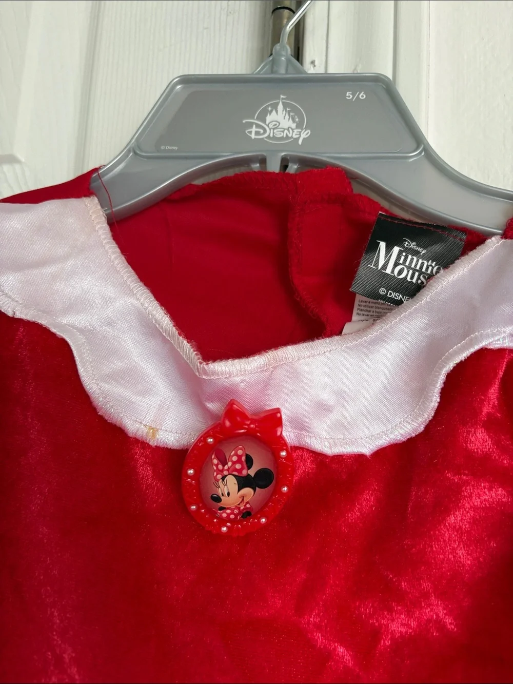 Disney Minnie Mouse Costume Dress Size 6 Red/White